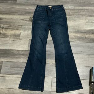 Altar’d State Women's Flared Dark Blue Jeans